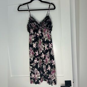 Floral, strappy summer dress. Size XS.